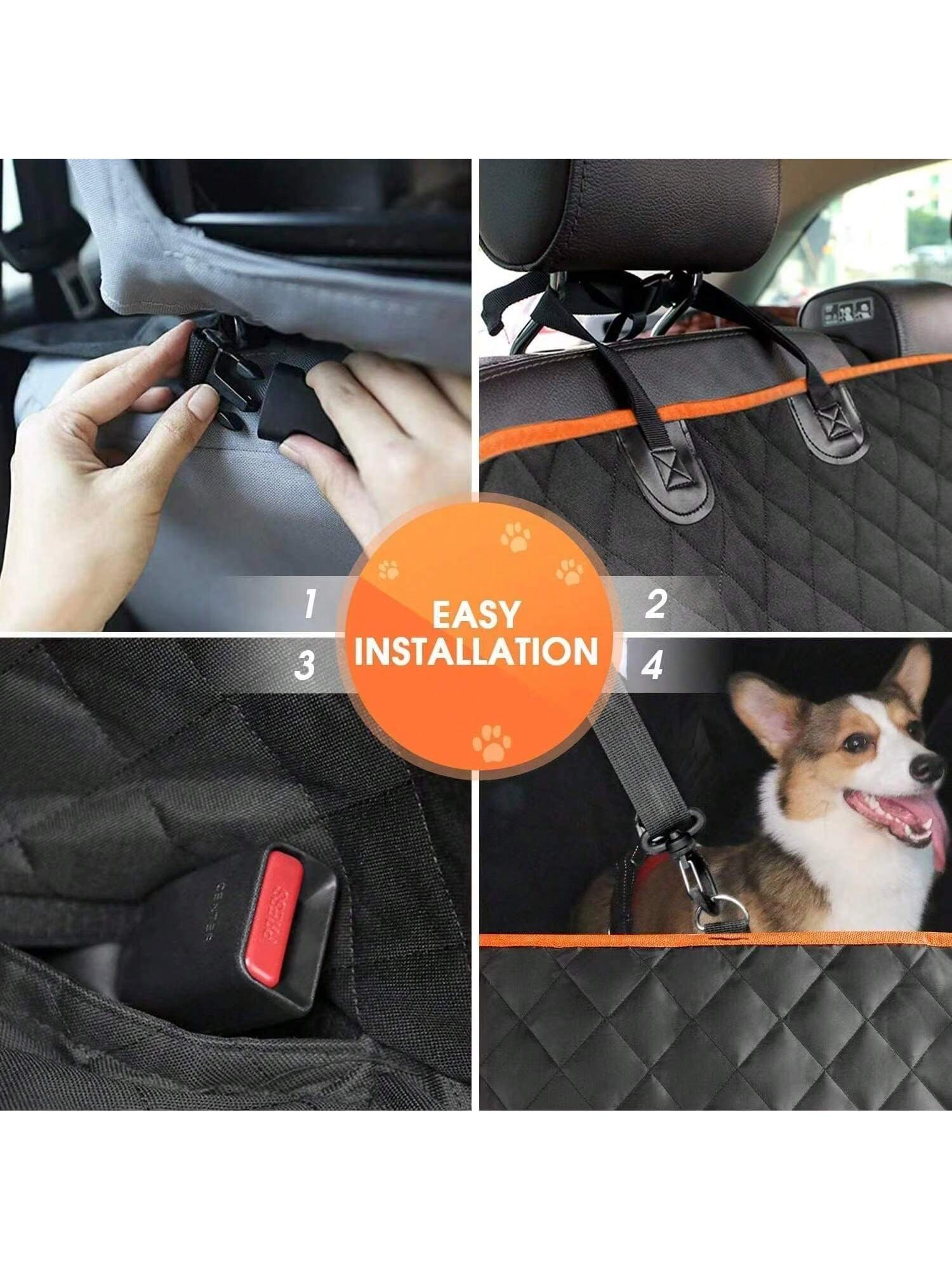 Waterproof Dog Car Seat Cover - Suitable for Cars, Trucks and Suvs
